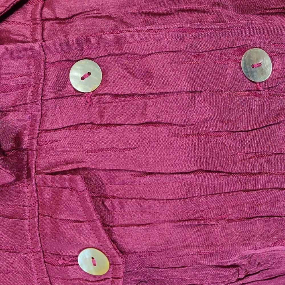 Ruby Rd. Crinkle/Pucker Denim-Style Jacket - Picture 2 of 7